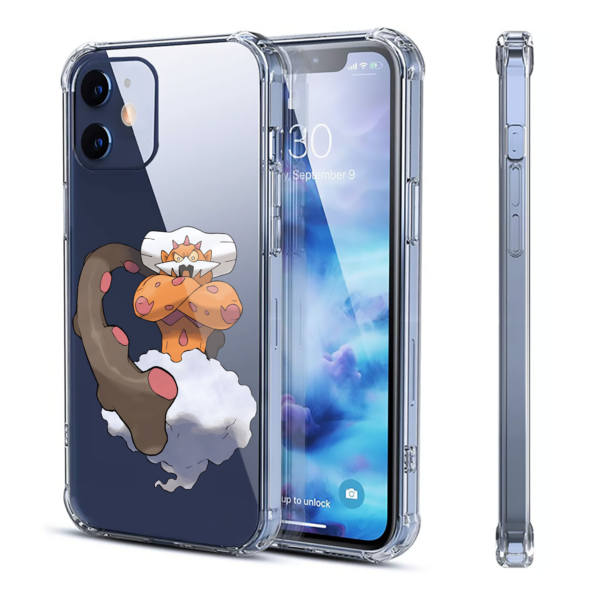 （画像用） ポケットモンスター Pokémon 【iPhone 12シリーズ対応】透明スマホケース（クリアソフトケース）